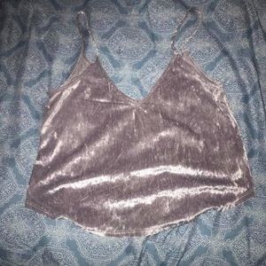 Lavender velvet tank